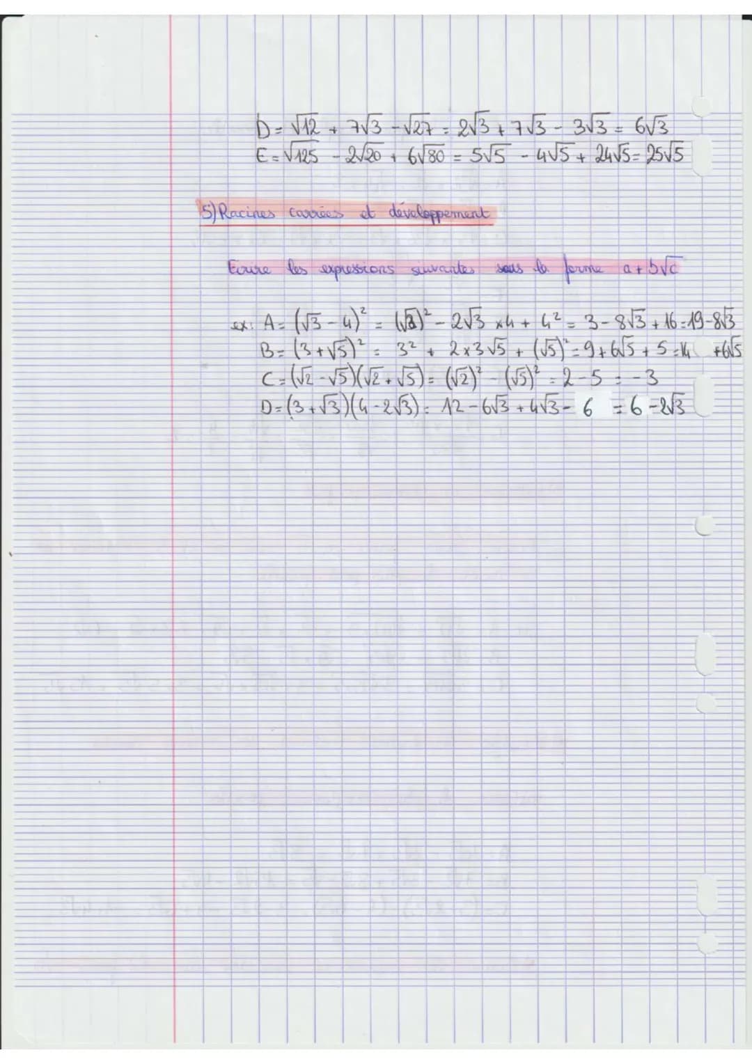 Chap 2
I Calcub sur
1) Exemples
3 à la puiss. 5
U
५
Puissances et racines
3x 3 x 3 x 3 5 x 5 x 5
81
125
a
De façon générale:
les puissances
