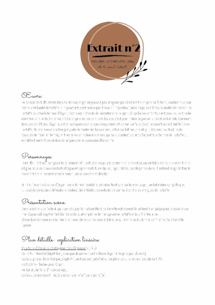 Know Fiche Molière-Le tartuffe Acte 4, Scène 5 thumbnail