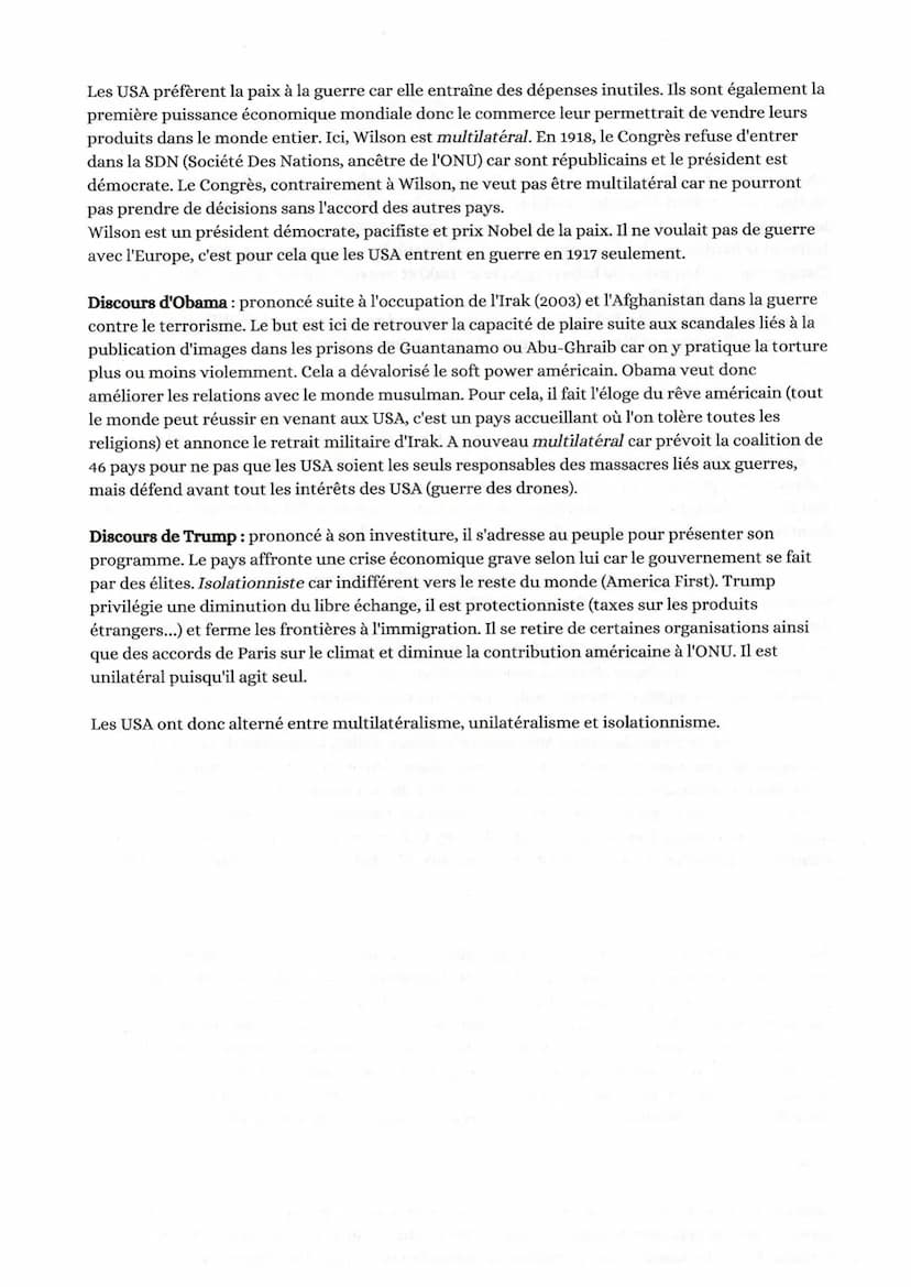 Hagsp. La puissance des USA
USA = puissance globale car territoire étendu, population riche et qualifiée, font partie du G7 et
du G20 + ont 