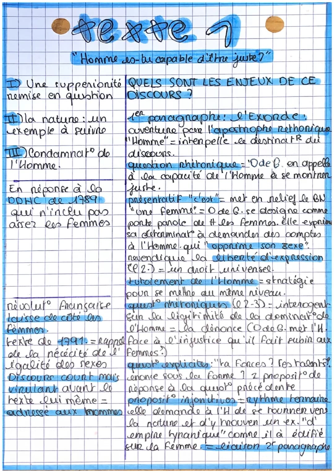 opette n ·
"Homme es-be capable d'être juste?'
I Une supperionité QUELS SONT LES ENJEUX DE CE
remise en question DISCOURS?
II) la nature: un