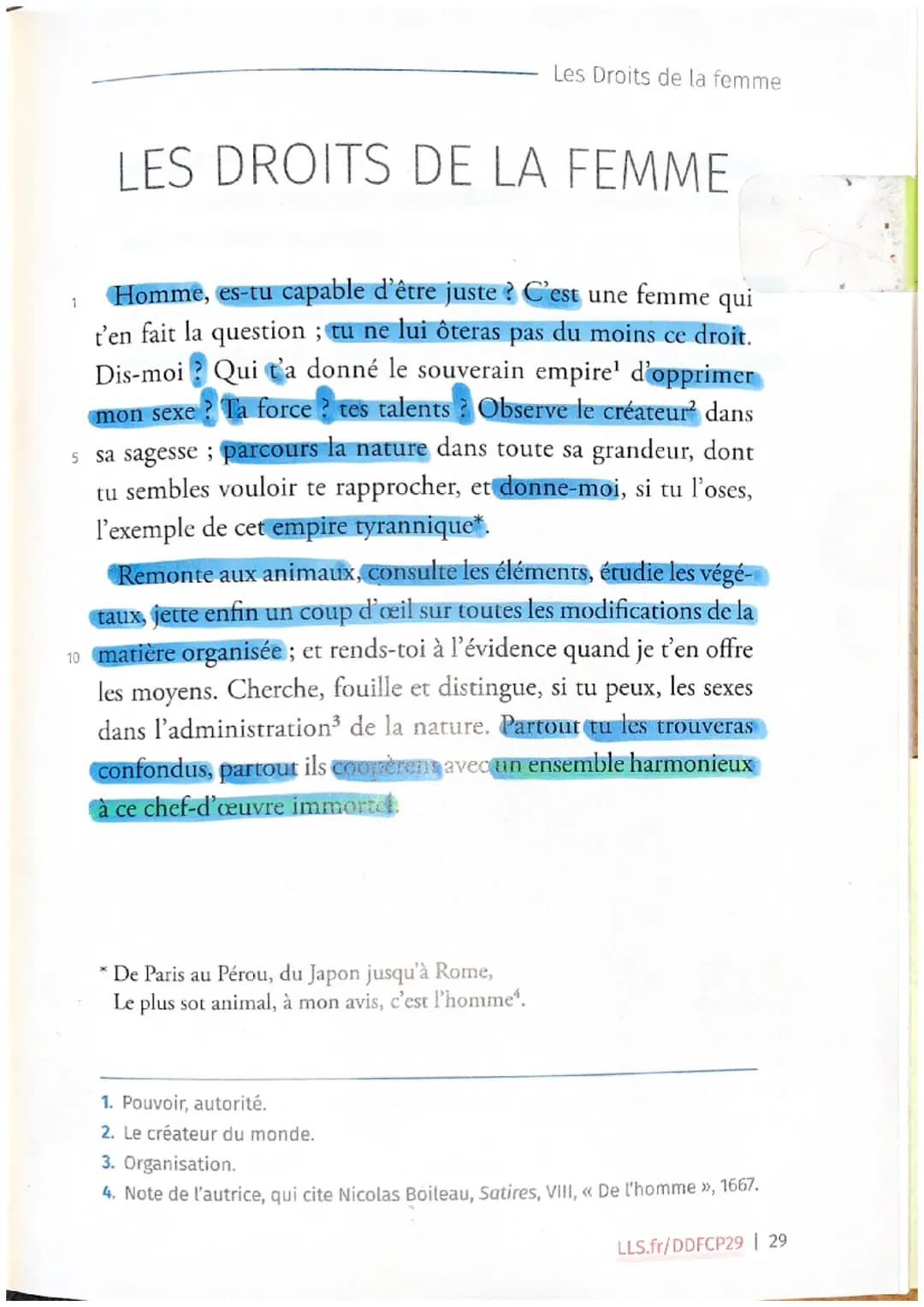 opette n ·
"Homme es-be capable d'être juste?'
I Une supperionité QUELS SONT LES ENJEUX DE CE
remise en question DISCOURS?
II) la nature: un