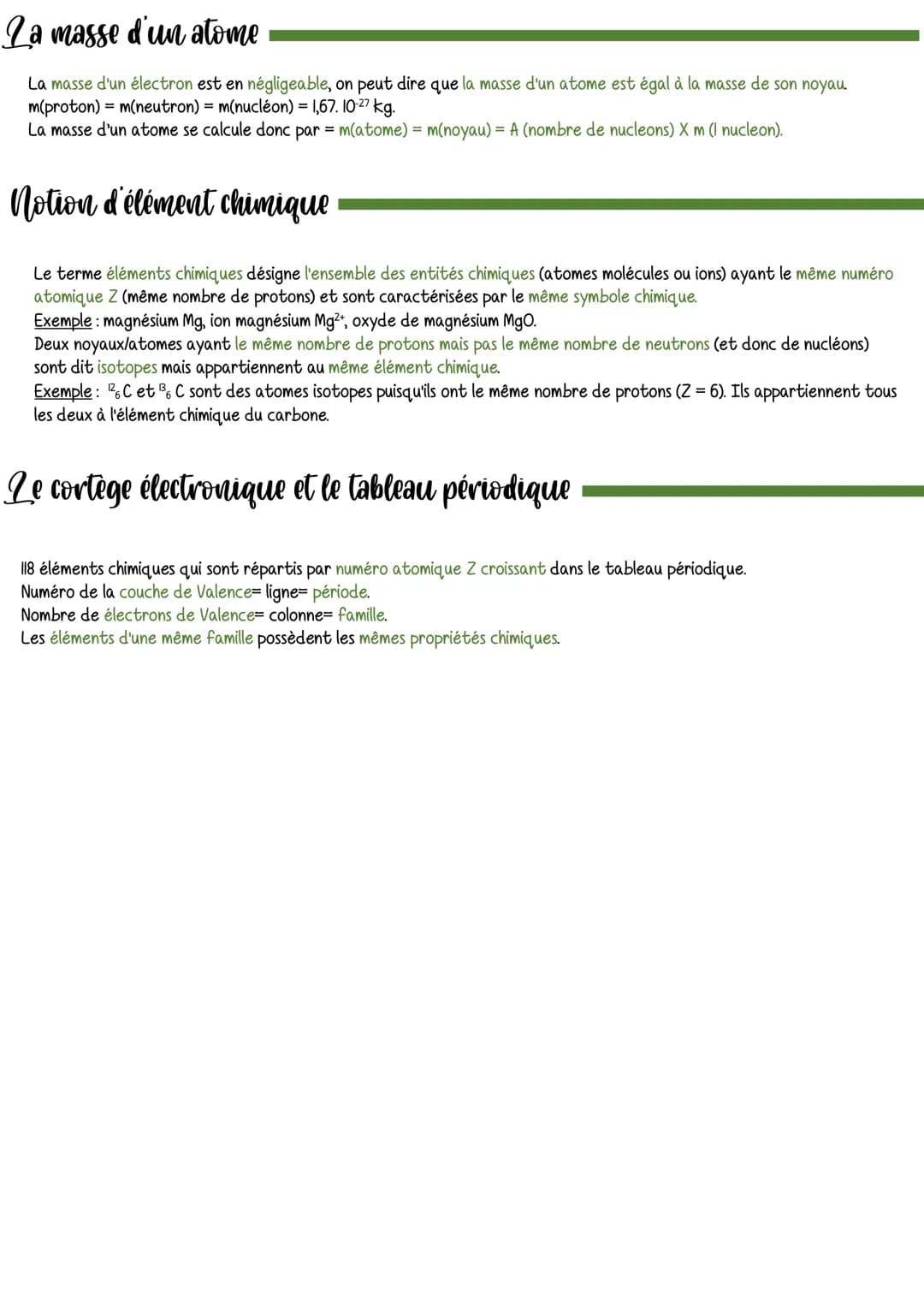 l'atome
La structure de l'atome
Un atome est une entité chimique constituée d'un noyau chargé positivement, autour duquel se déplacent des
é