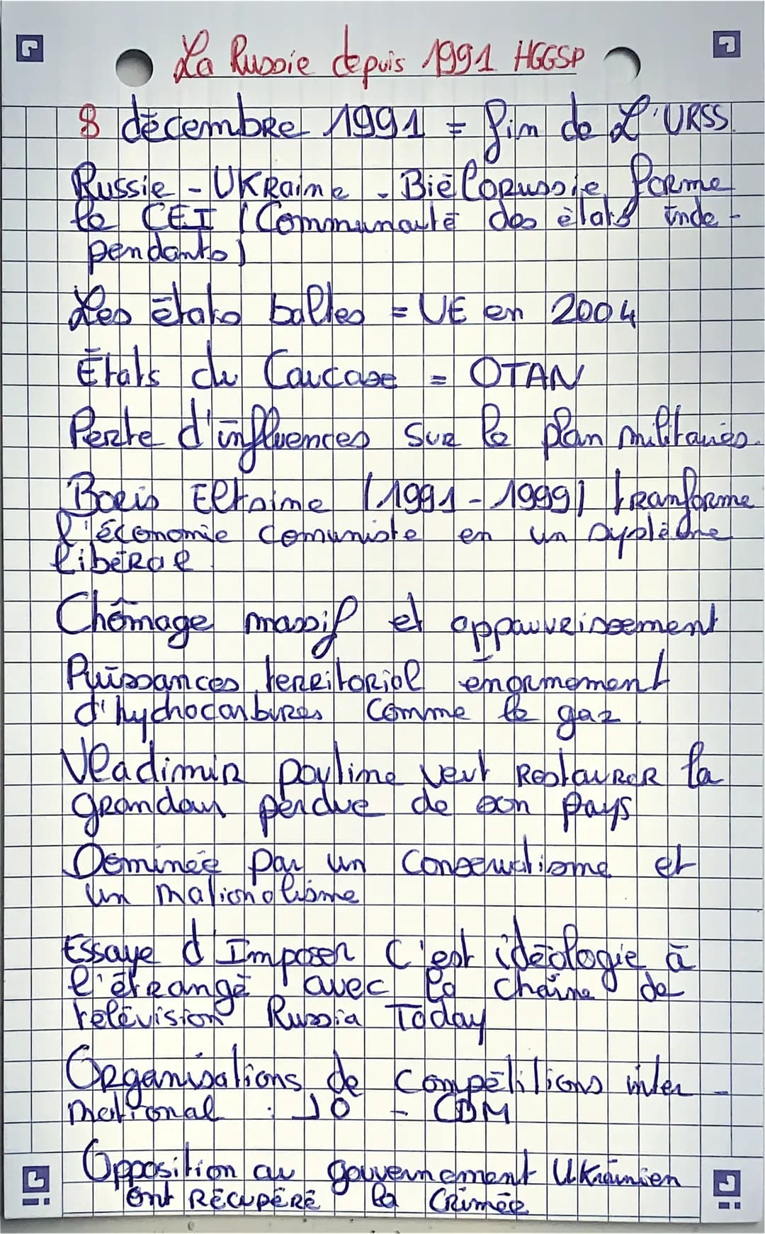 Di
La Russie depuis 1991 HGGSP
8 décembre 1991 = fin de L'URSS!
Russie - UKRaine - Bielorussie Parme
to CEI Communauté des élars inde -
pend