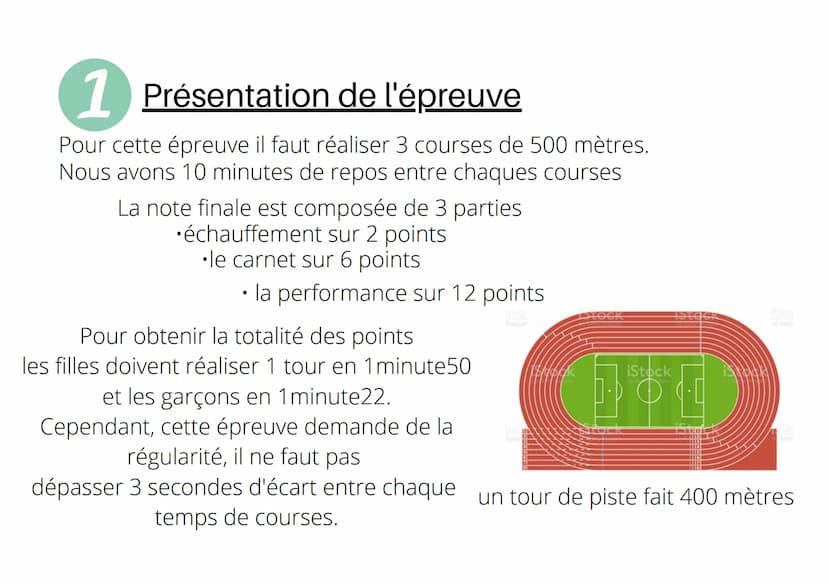 Epreuve 3×500
baccalauréat 2021-2022
Lou Gabard
Terminale Titane 1
Présentation de l'épreuve
Pour cette épreuve il faut réaliser 3 courses d