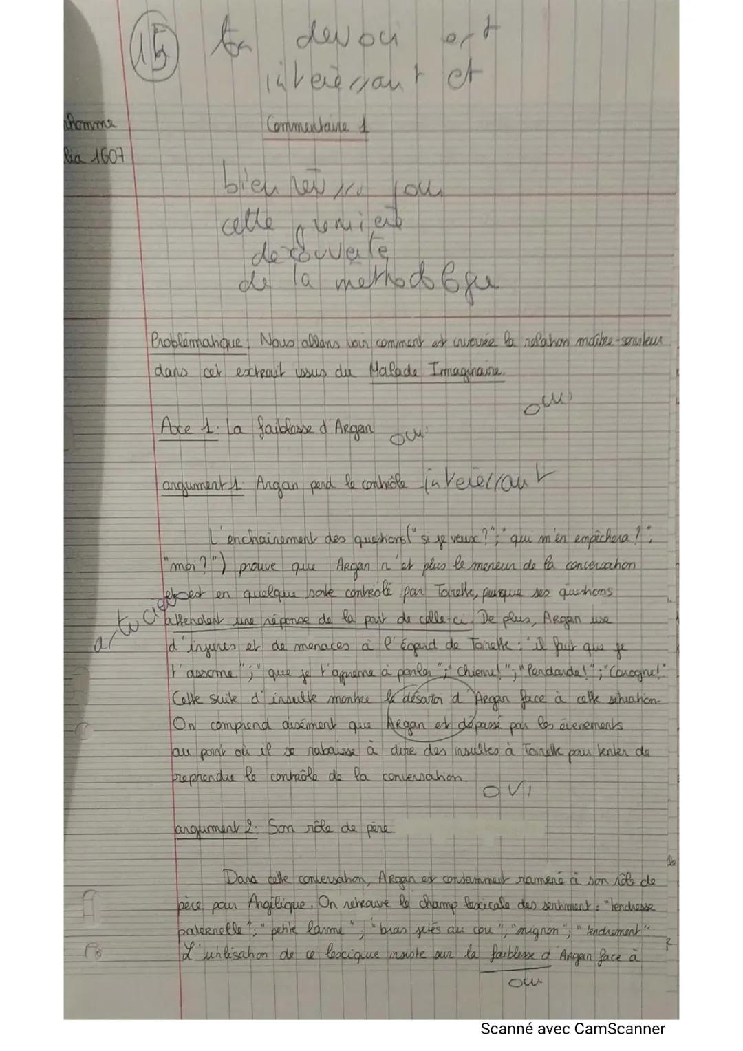 Le Malade Imaginaire: Acte 1 Scène 5 PDF et Analyse du Quiproquo