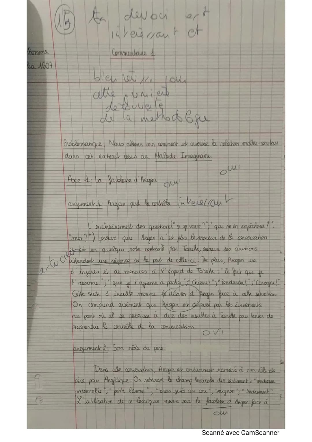 Le Malade Imaginaire: Acte 1 Scène 5 PDF et Analyse du Quiproquo