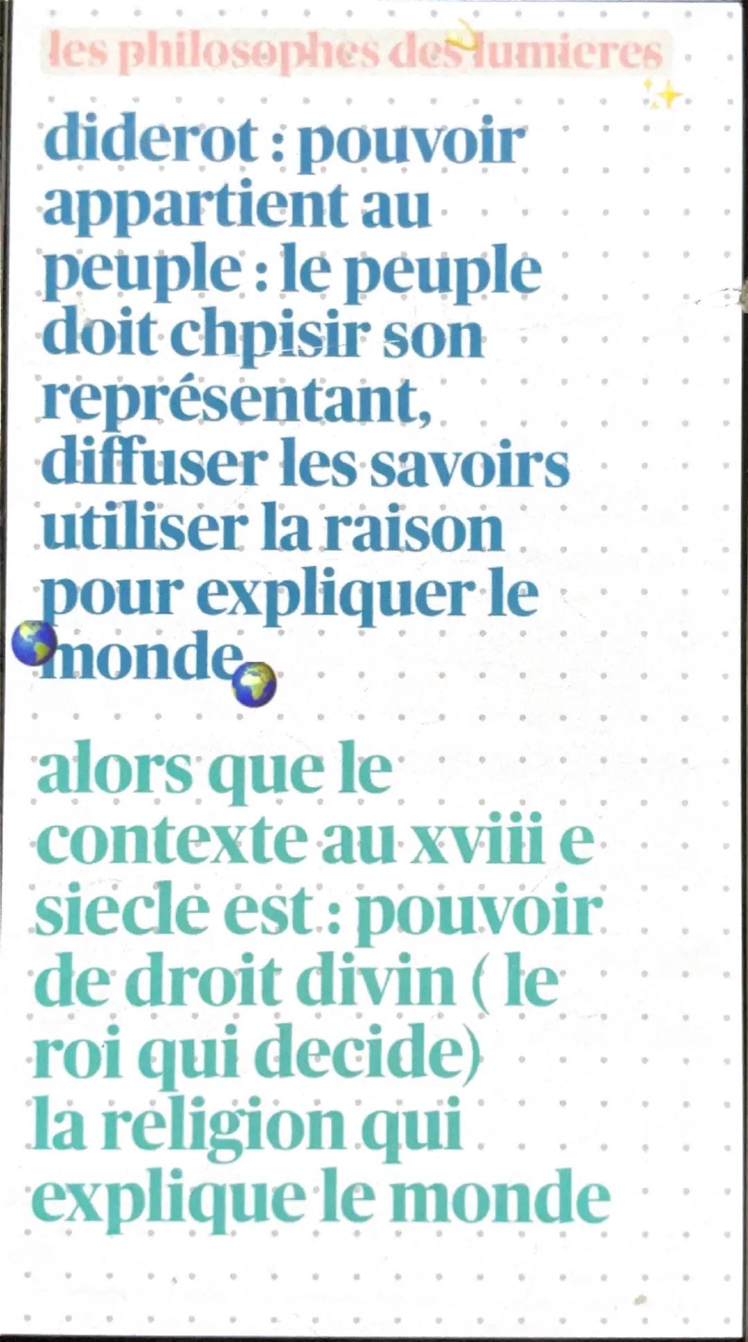 # les philosophes des lumières

voltaire : veut la
liberté
d'expression, la
liberté religieuse et
il est contre les
privileges pour l'
égali