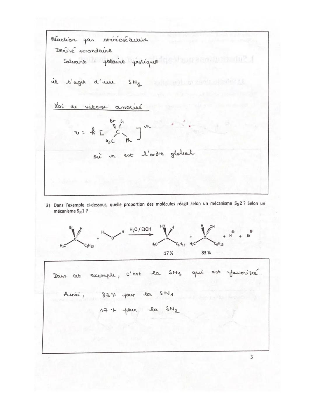 On admet que dans la grande majorité des cas, les réactions ont lieu sous contrôle cinétique, c'est-à-dire que le
composé majoritairement fo