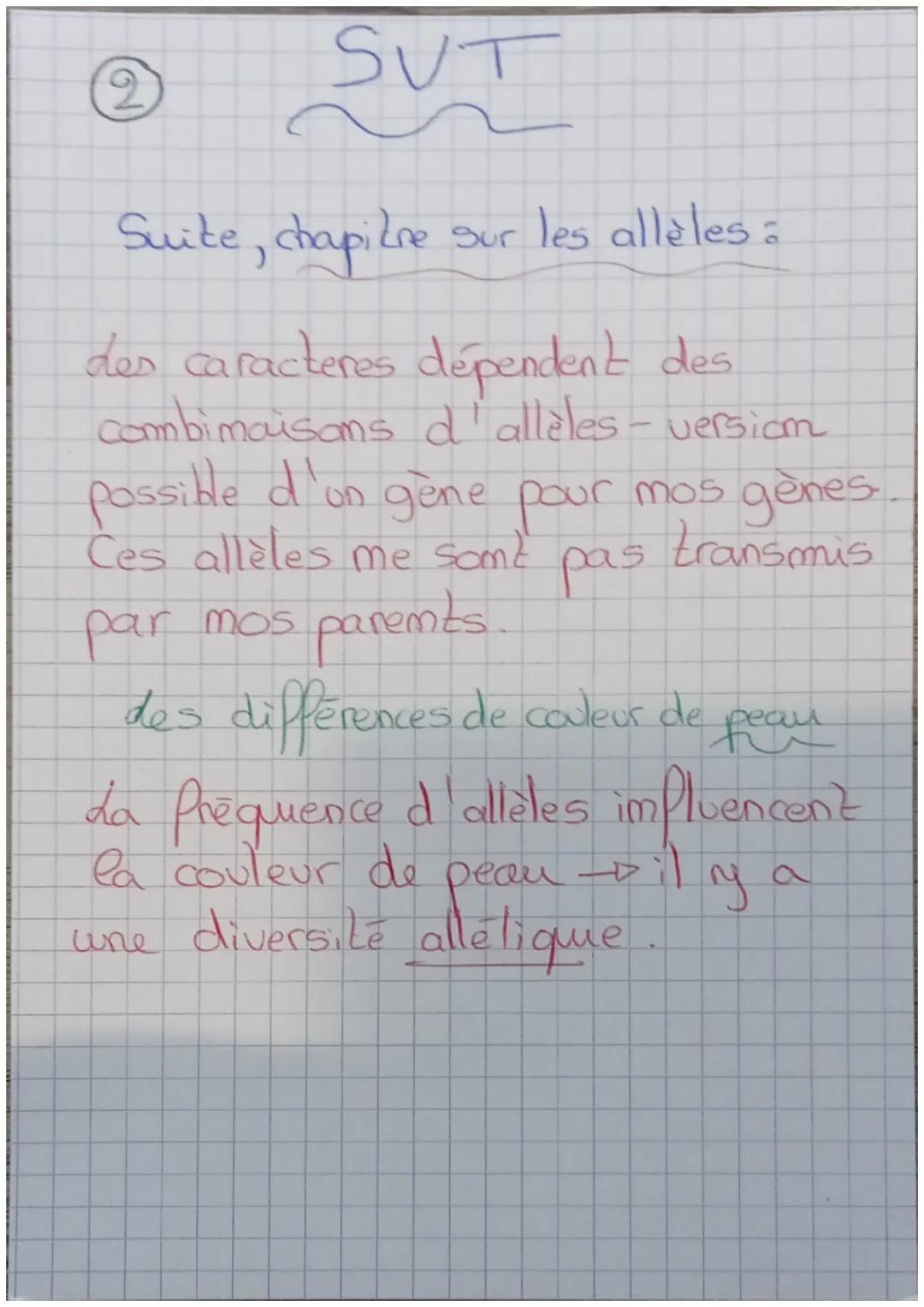 Sut
sur les génes 8
@
chapitre
un gene
деле
est une
partie de
chromosome, responsable d'un.
colactère observable
Tous les individus ont les 