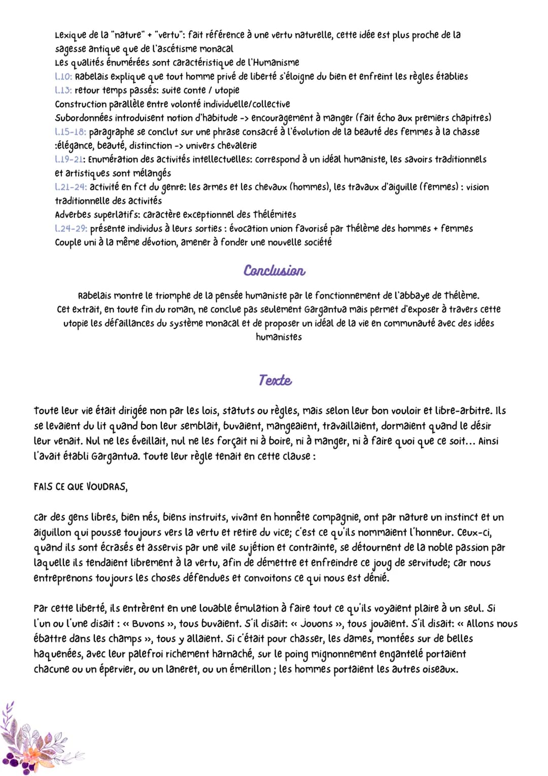GARGANTUA
texte 3: Abbaye de thélème
Introduction
A la fin de la guerre picrocholine, Gargantua, à l'issu d'un banquet, offre à Frère Jean l
