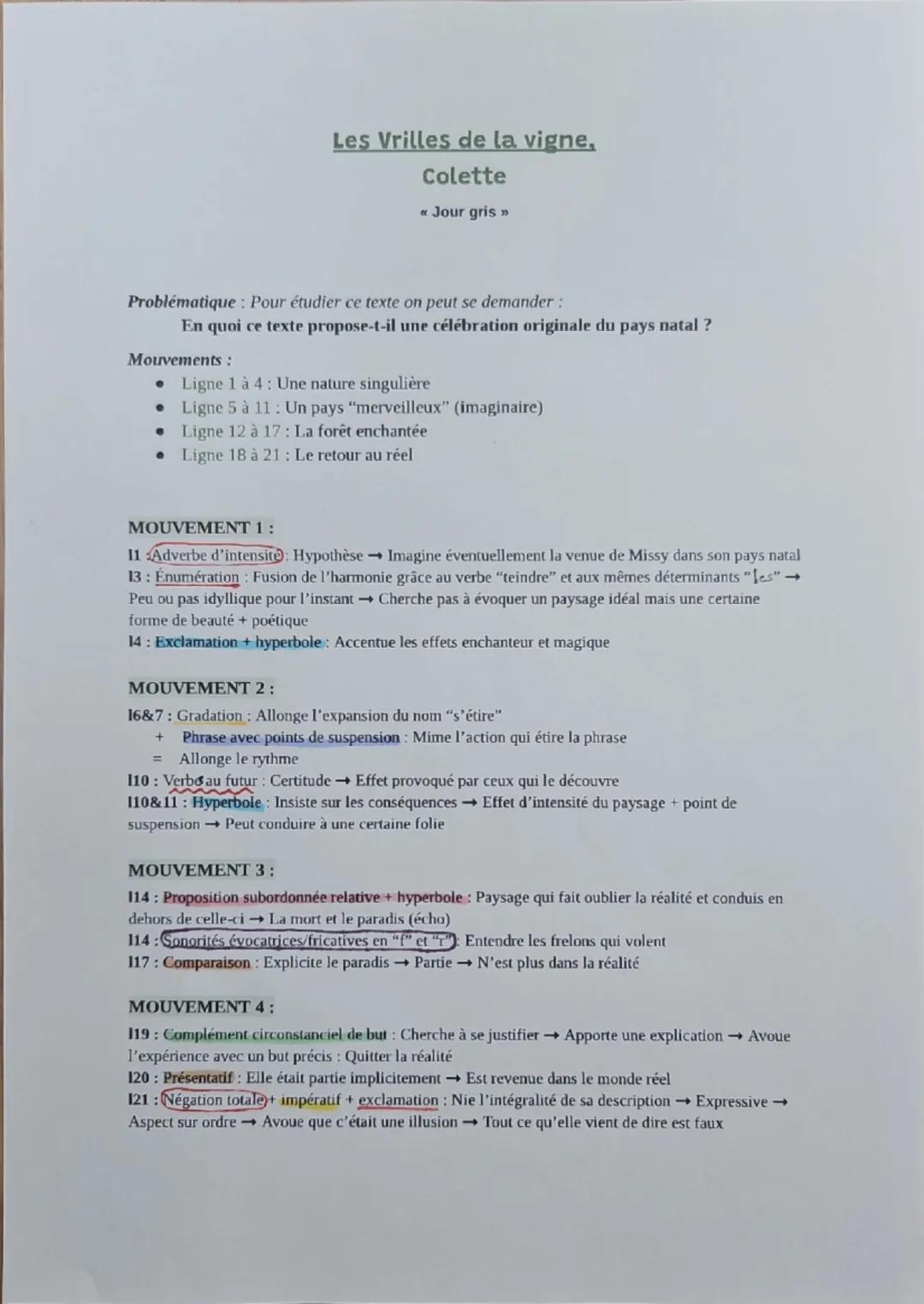 Les vrilles de la vigne,
Colette,
1908
<< Jour gris >>
1
5
10
15
20
Et si tu arrivais, un jour d'été, dans mon pays, au fond d'un jardin que