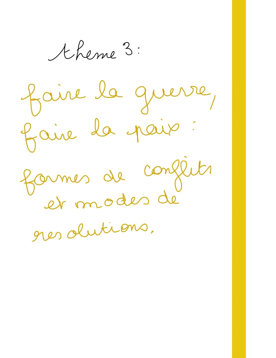 theme 3:
la
faire
faire da paix
formes
guerre,
conflits
de
et modes de
resolutions, Introduction
*CONFLITS = lutte ouverte entre au moins de