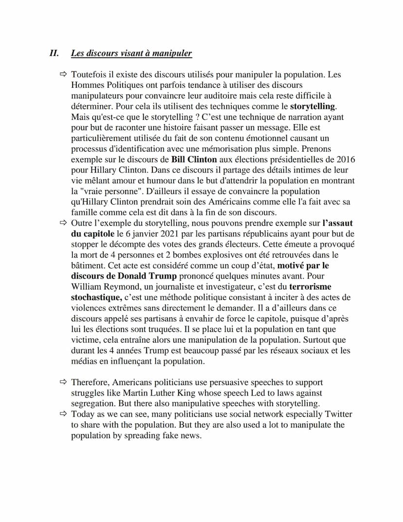 I.
Grand oral-LLCE
Pour les Américains cette année a été une période de grands changements
puisque l'élection présidentielle a eu lieu en no