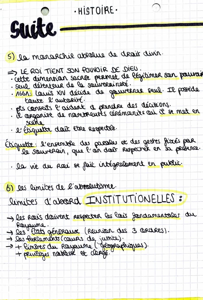 ...histaine
CHAPITRE: I'affirmation de l'Etat en France.
État:
: un gouvernement qui excerce son autorivé sur
un territoire et une populatio