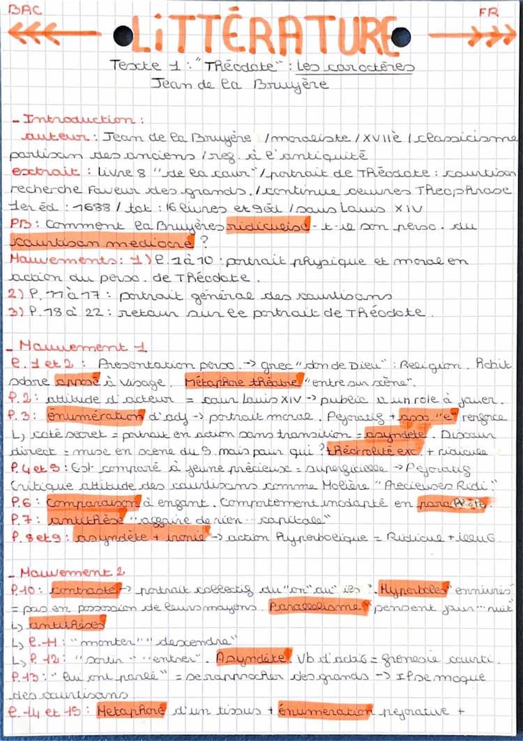 Know « Théodote » Les caractères texte bac français  thumbnail
