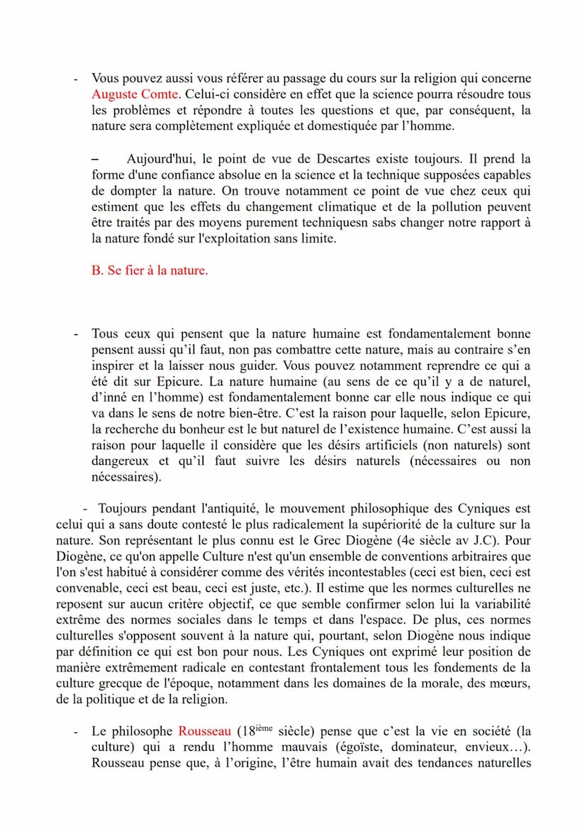 La Nature
Définitions
Nature tout ce qui existe sans intervention de l'homme. En ce sens, nature s'oppose à
artificiel.
Naturel chez l'homme