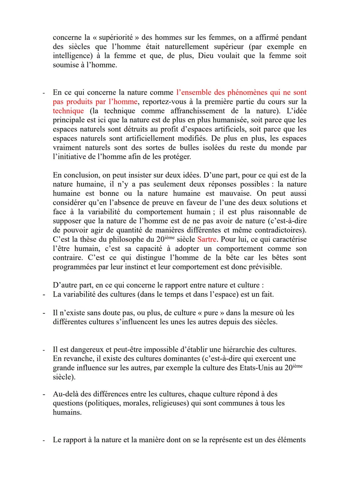 La Nature
Définitions
Nature tout ce qui existe sans intervention de l'homme. En ce sens, nature s'oppose à
artificiel.
Naturel chez l'homme