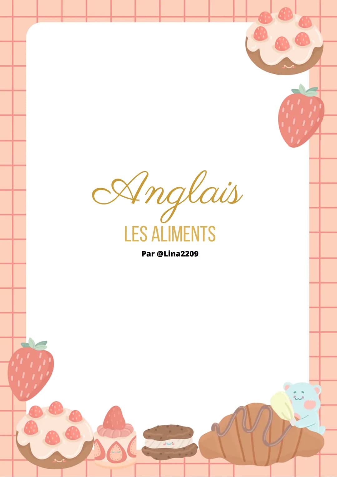 Anglais
LES ALIMENTS
Par @Lina2209 Vegetebales
SALAD / LETTUCE
salade/laitue
PEAS
Petit pois
CARROT
Carotte
PEPPER
Poivron
POTATOES
Pommes d