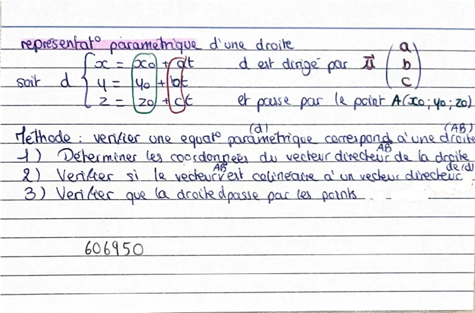 1) Vecheurs
Vecteurs, droites et plans de
Vespace
•Th: égalité de drawn vecteurs.
$\overline{AB} = \overline{CD}$ <=> ABOC est un parallelog