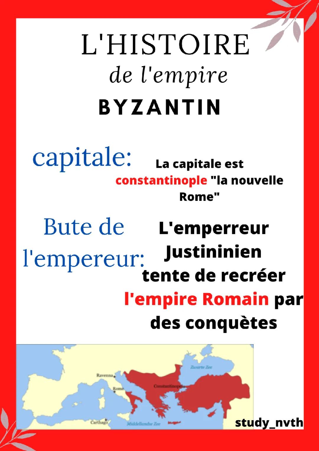 L'histoire de l empire byzantin