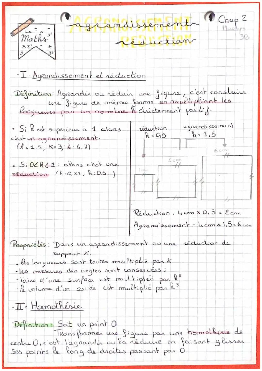 Agrandissement et réduction 
