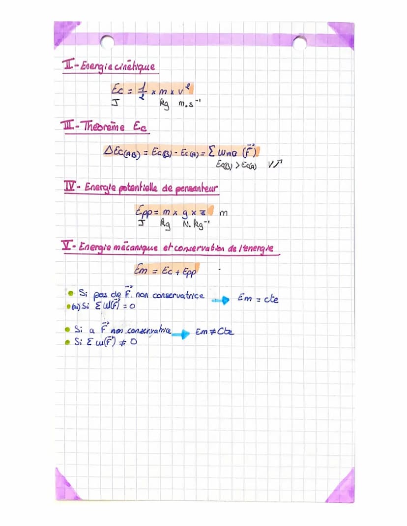 I- Travail d'une force UAB (F) = A B x F x cos (AB, F)
N
7
A
n
A
gids:
Z
ZA
7
zet
7
A
HC
chapitre 9
ospect energétique des phénomènes mécani