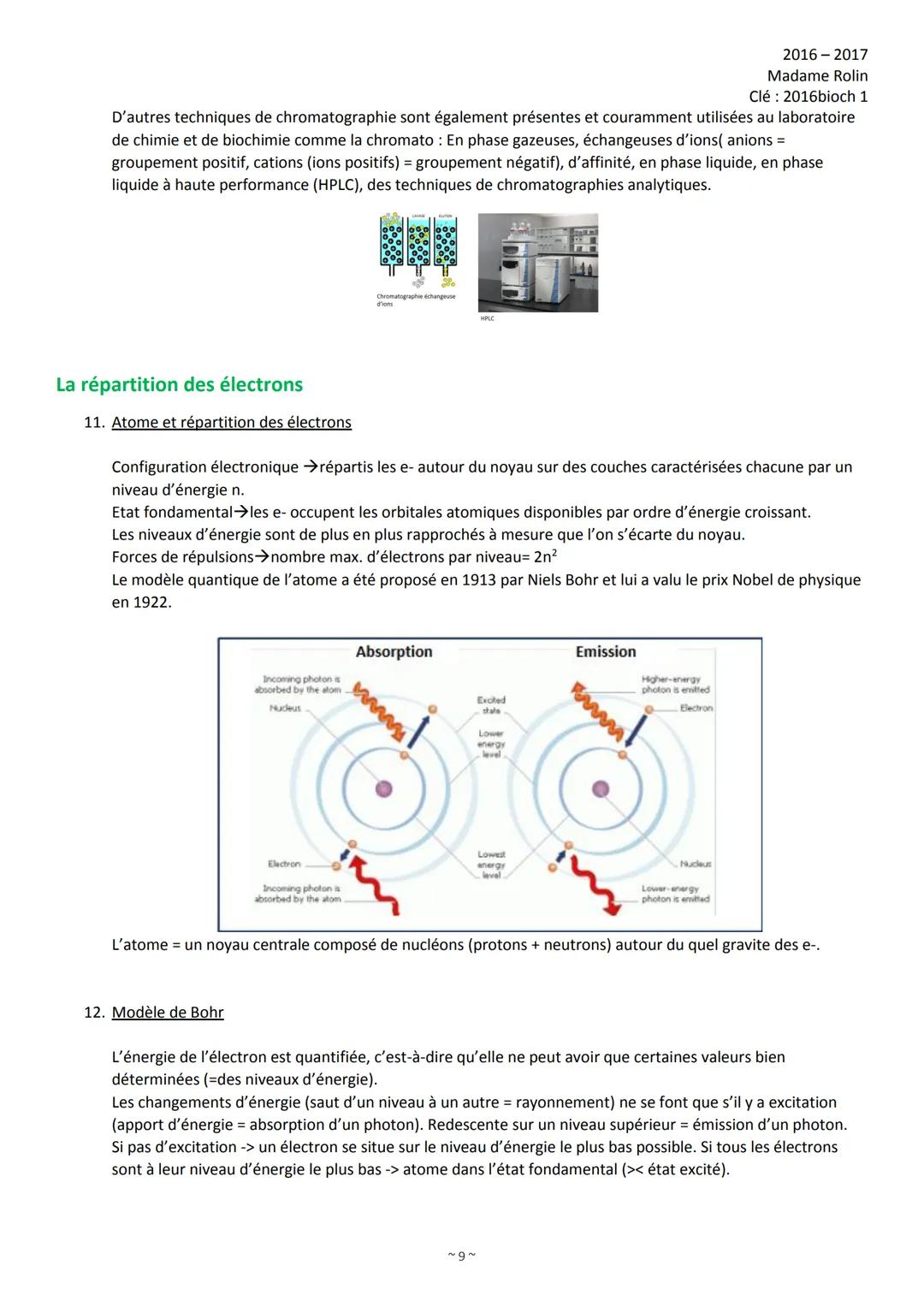 1)
2)
3)
Organisation de l'intro de Biochimie
Introduction (p. 1)
Les constituants de la matière (p. 4)
2.1 L'atome (p. 4)
2.2 Les isotopes 