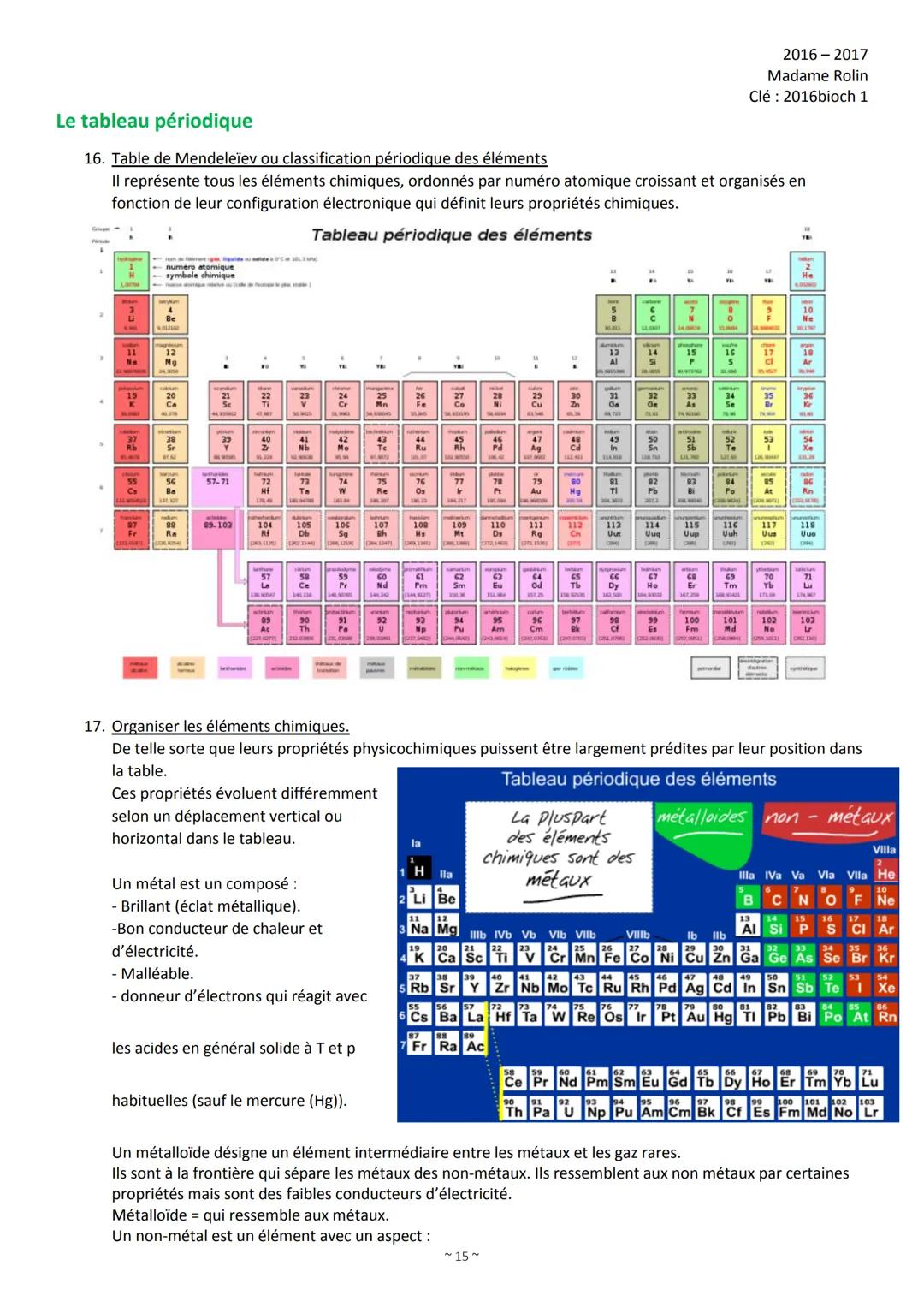 1)
2)
3)
Organisation de l'intro de Biochimie
Introduction (p. 1)
Les constituants de la matière (p. 4)
2.1 L'atome (p. 4)
2.2 Les isotopes 