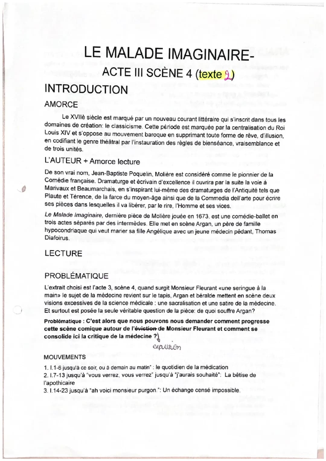 Acte III, scène 4
LE MALADE IMAGINAIRE,
Molière
Monsieur Fleurant, une seringue à la main; Argan, Béralde
Argan: Ah ! mon frère, avec votre 