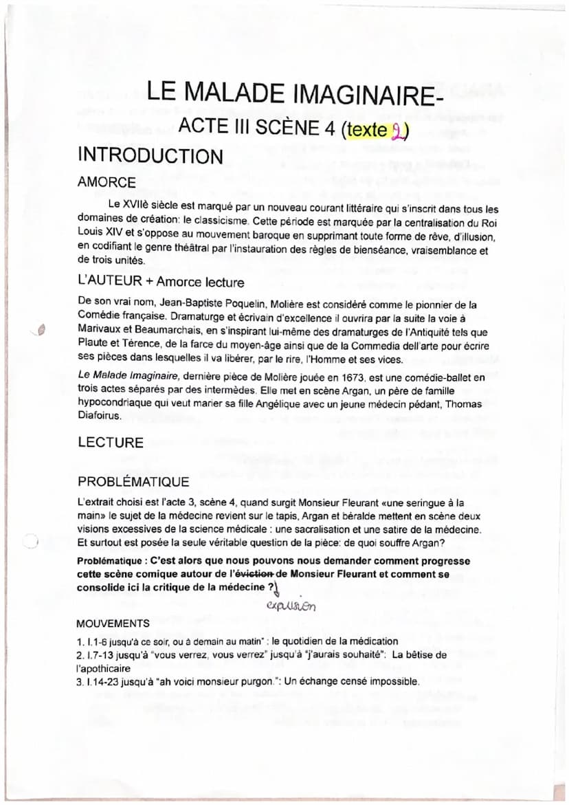 Acte III, scène 4
LE MALADE IMAGINAIRE,
Molière
Monsieur Fleurant, une seringue à la main; Argan, Béralde
Argan: Ah ! mon frère, avec votre 