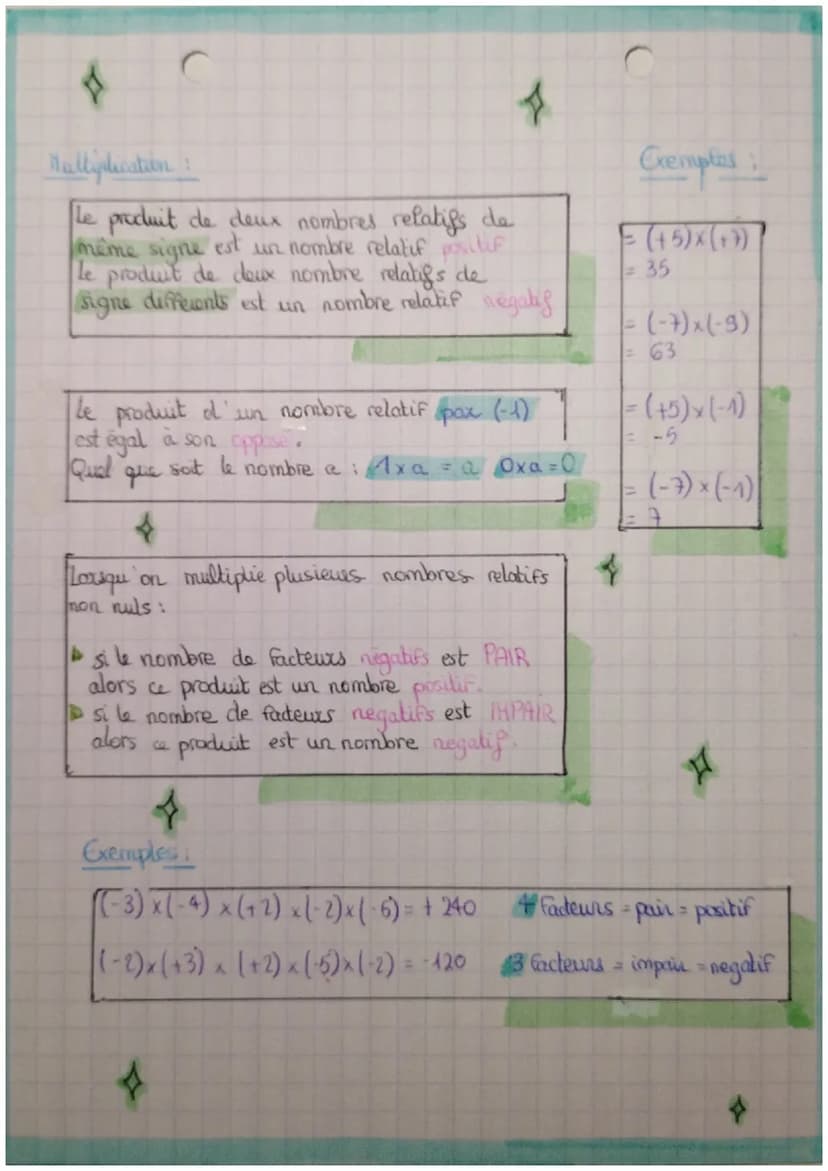 {
Maths - spération sur les
nombres relatifs
Addition:
+
Pour additionner deux nombres relatifs de
même signe :
▶ on ajate leurs distance à 