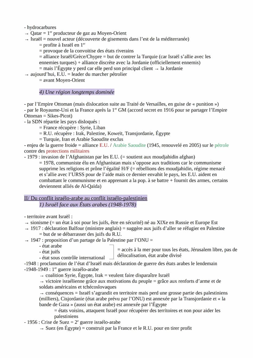 H.G.G.S.P. THÈME 2 : FAIRE LA GUERRE, FAIRE LA PAIX :
FORMES DE CONFLITS ET MODES DE RÉSOLUTION
AXE 3: LE MOYEN-ORIENT : CONFLITS RÉGIONAUX
