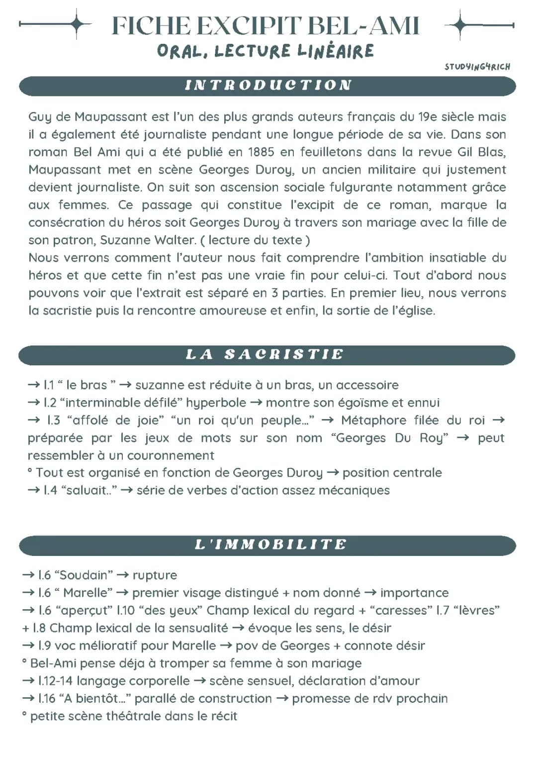 Comprendre Bel-Ami: Lecture Linéaire et Analyse des Thèmes