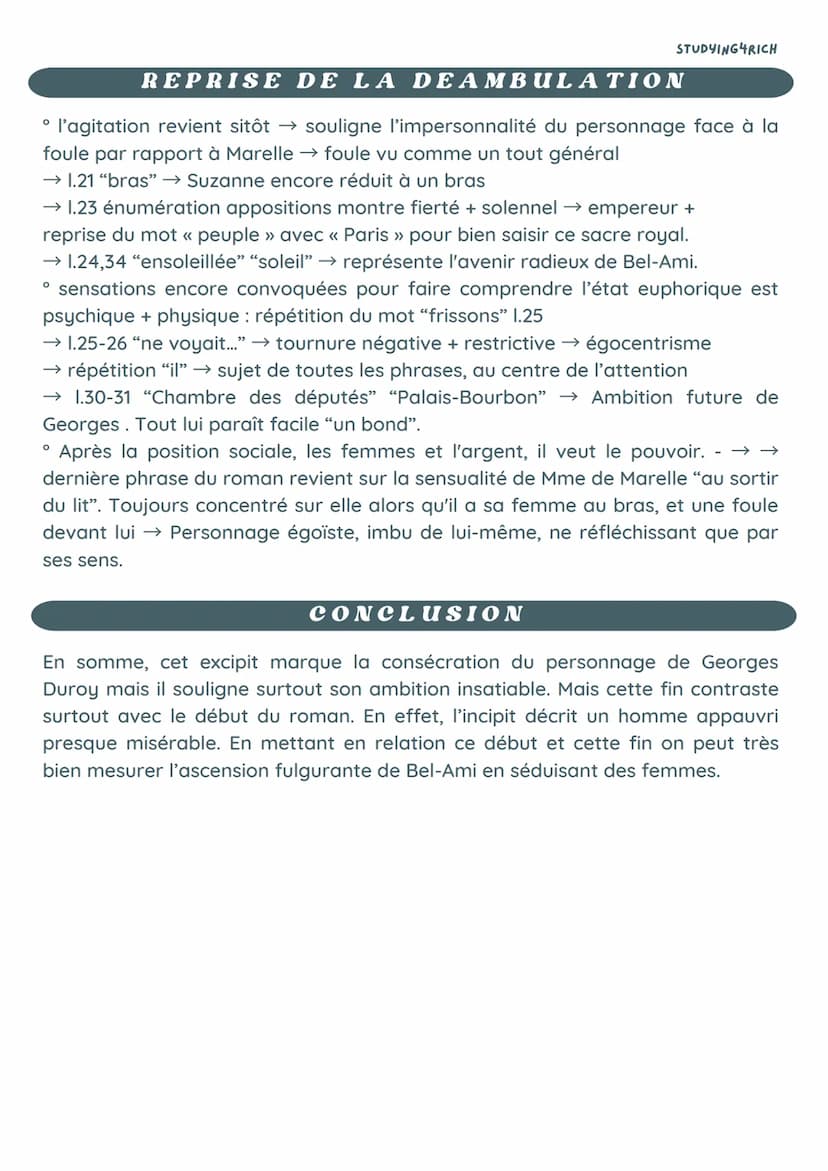 FICHE EXCIPIT BEL-AMI
ORAL, LECTURE LINÉAIRE
O
INTRODUCTION
Guy de Maupassant est l'un des plus grands auteurs français du 19e siècle mais
i
