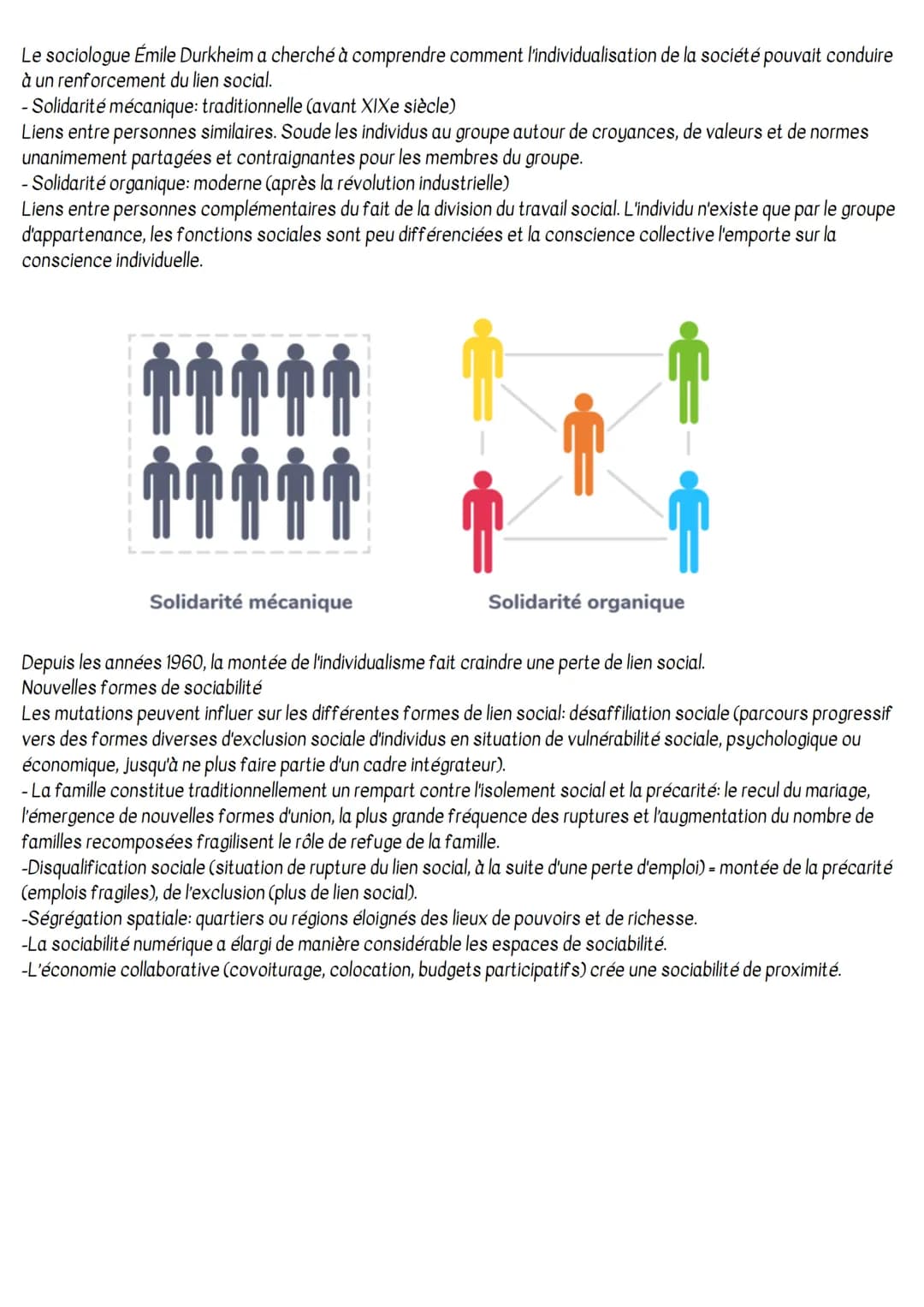 COMMENT SE CONSTRUISENT ET ÉVOLUENT
LES LIENS SOCIAUX?
Le lien social désigne les relations entre les personnes d'une même société. Ce lien 