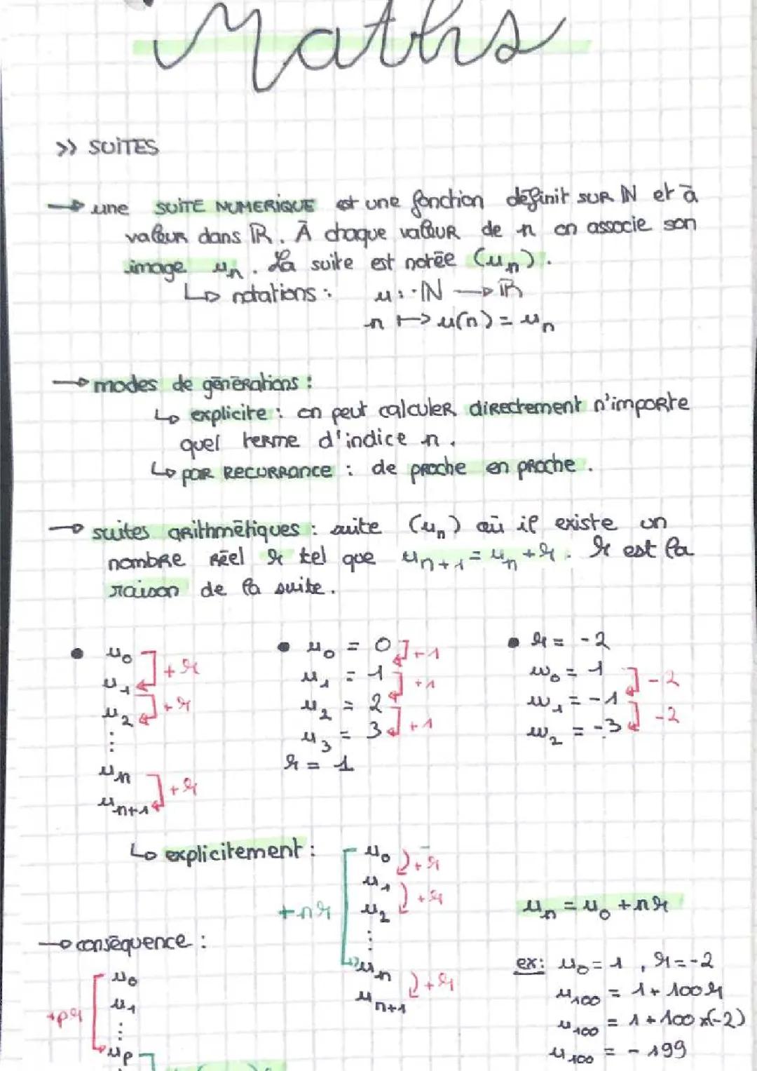 Découvre la méthode de calcul des suites numériques et les propriétés des suites géométriques !