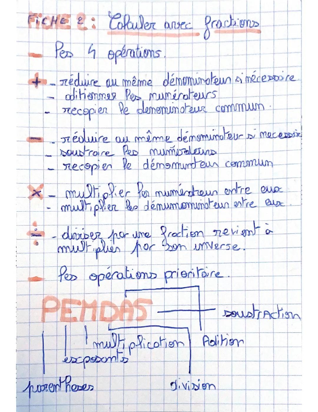 Calculer avec fractions 
