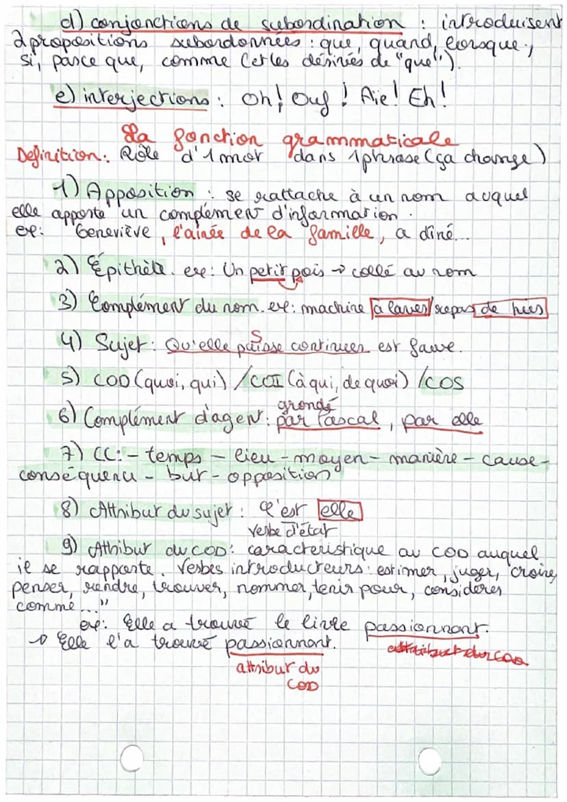 Les classes
grammaticales
Definition: catégories dans lesquelles on lange
les mots (appelé aussi" nature "des mots) qui ne
change jamais
On 