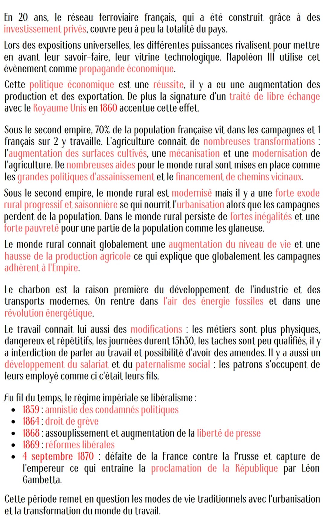 Histoire
Le second empire
• 2 décembre 1851: coup d'Etat de Louis Napoléon Bonaparte. Fin de la révolution
et retour du suffrage universelle