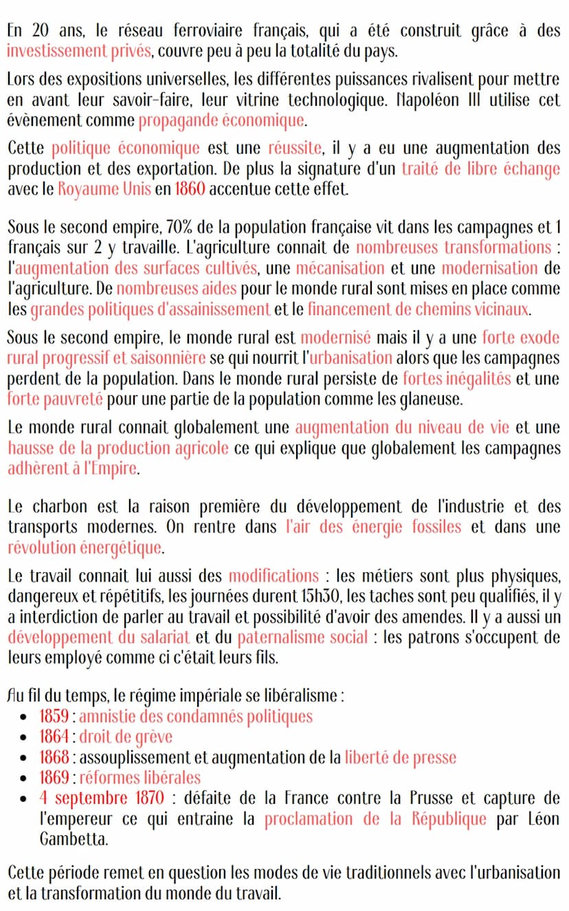 Histoire
Le second empire
• 2 décembre 1851: coup d'Etat de Louis Napoléon Bonaparte. Fin de la révolution
et retour du suffrage universelle