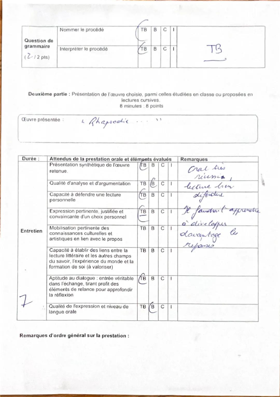Nom de l'élève: Soline CARMIER
Heure d'arrivée: 11h
Note sur 20: 18/70.

Première partie: Exposé sur l'un des textes du descriptif.

12 minu