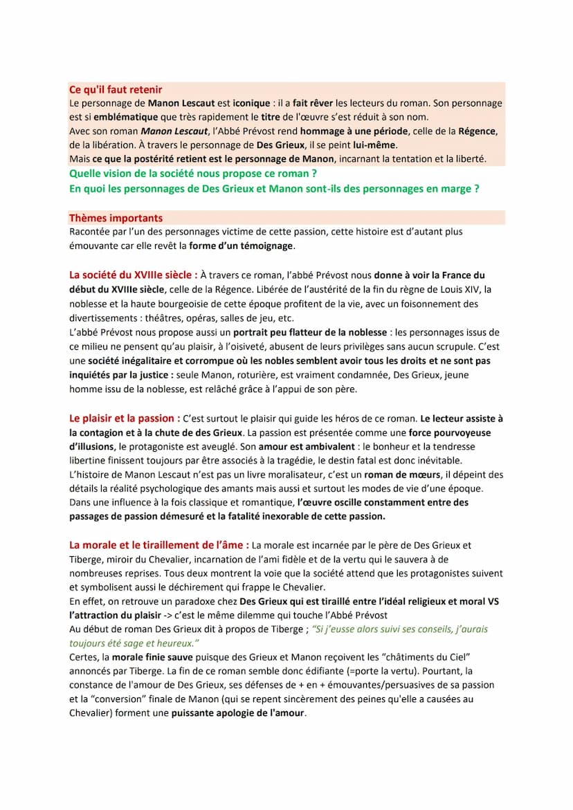 Le genre de Manon Lescaut
De quel type de roman relève Manon Lescaut ?
Le roman Manon Lescaut est souvent considéré comme un roman-mémoires.