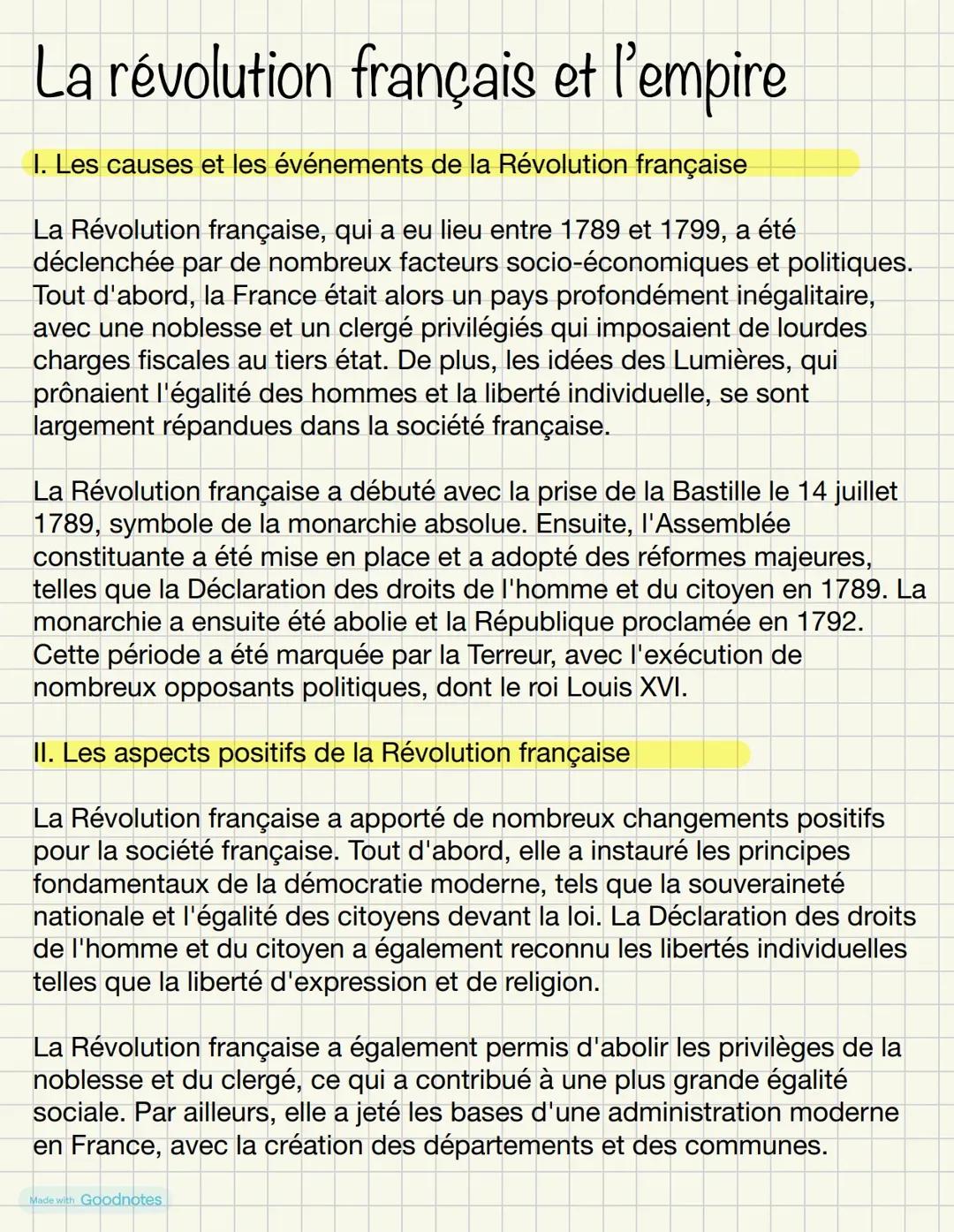 Les aspects négatifs de la Révolution française