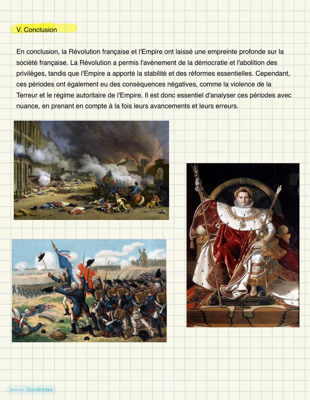 La révolution français et l'empire
I. Les causes et les événements de la Révolution française
La Révolution française, qui a eu lieu entre 1