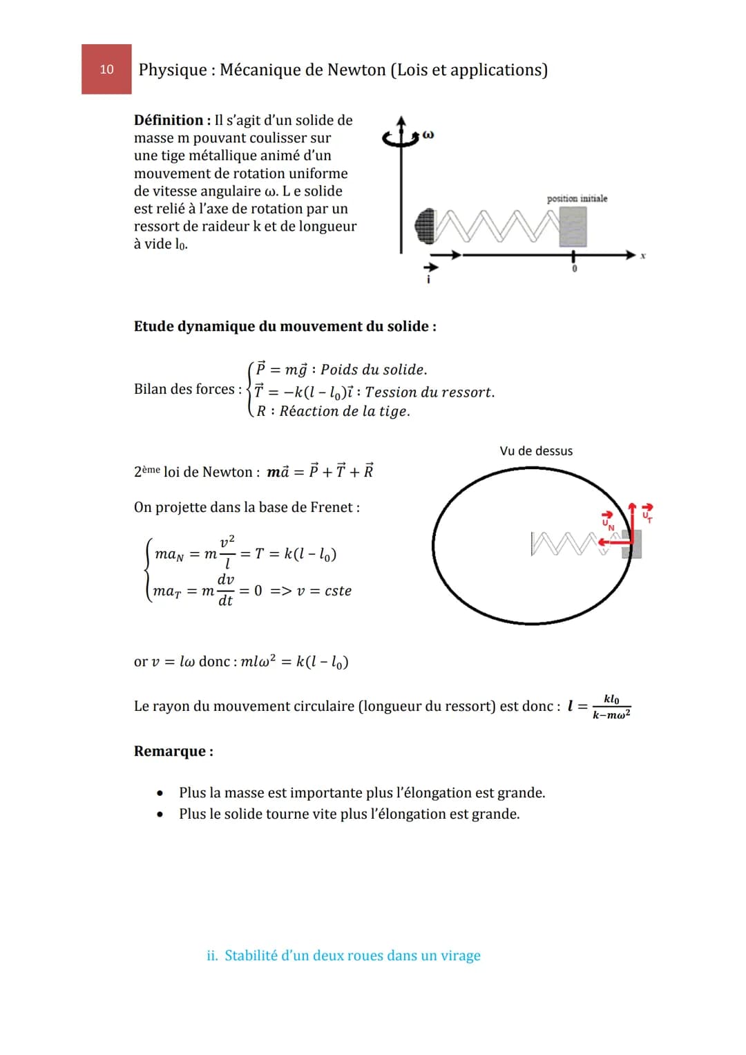 1
I.
Physique : Mécanique de Newton (Lois et applications)
Partie Mécanique
Chapitre III
Mécanique de Newton
Lois et Applications
Lois Fonda