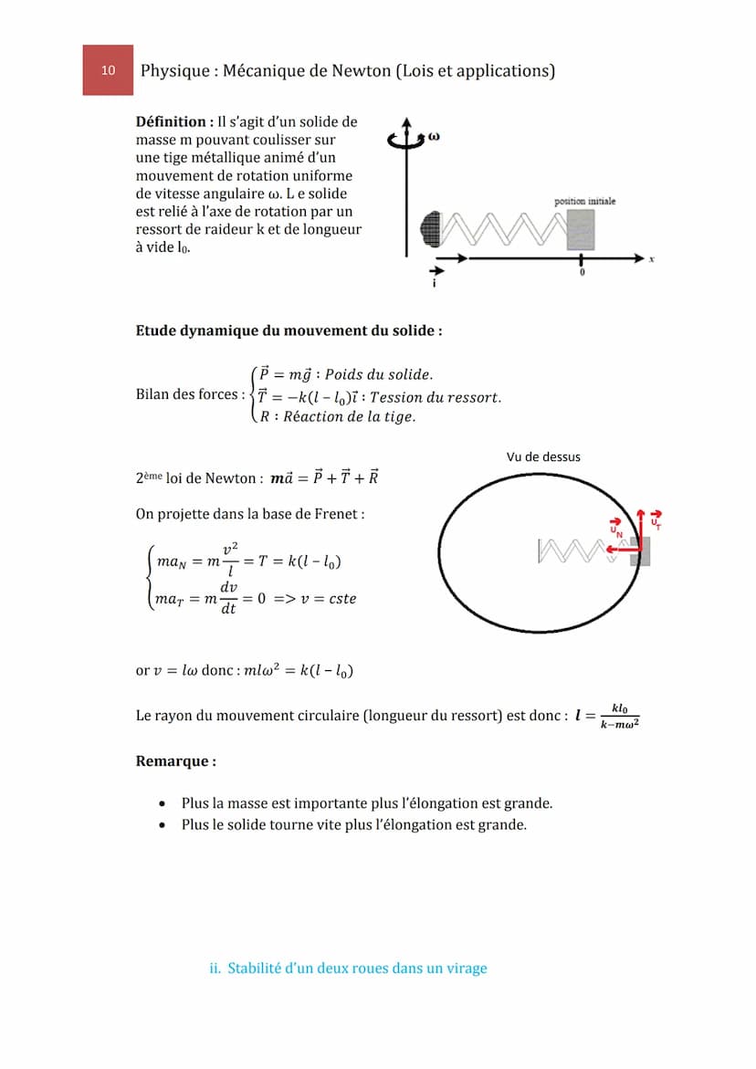 1
I.
Physique : Mécanique de Newton (Lois et applications)
Partie Mécanique
Chapitre III
Mécanique de Newton
Lois et Applications
Lois Fonda