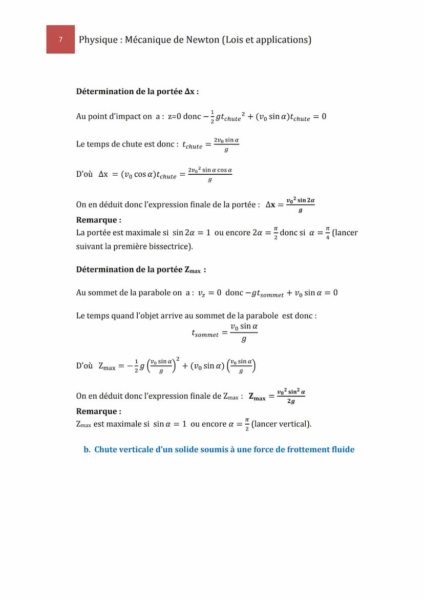 1
I.
Physique : Mécanique de Newton (Lois et applications)
Partie Mécanique
Chapitre III
Mécanique de Newton
Lois et Applications
Lois Fonda