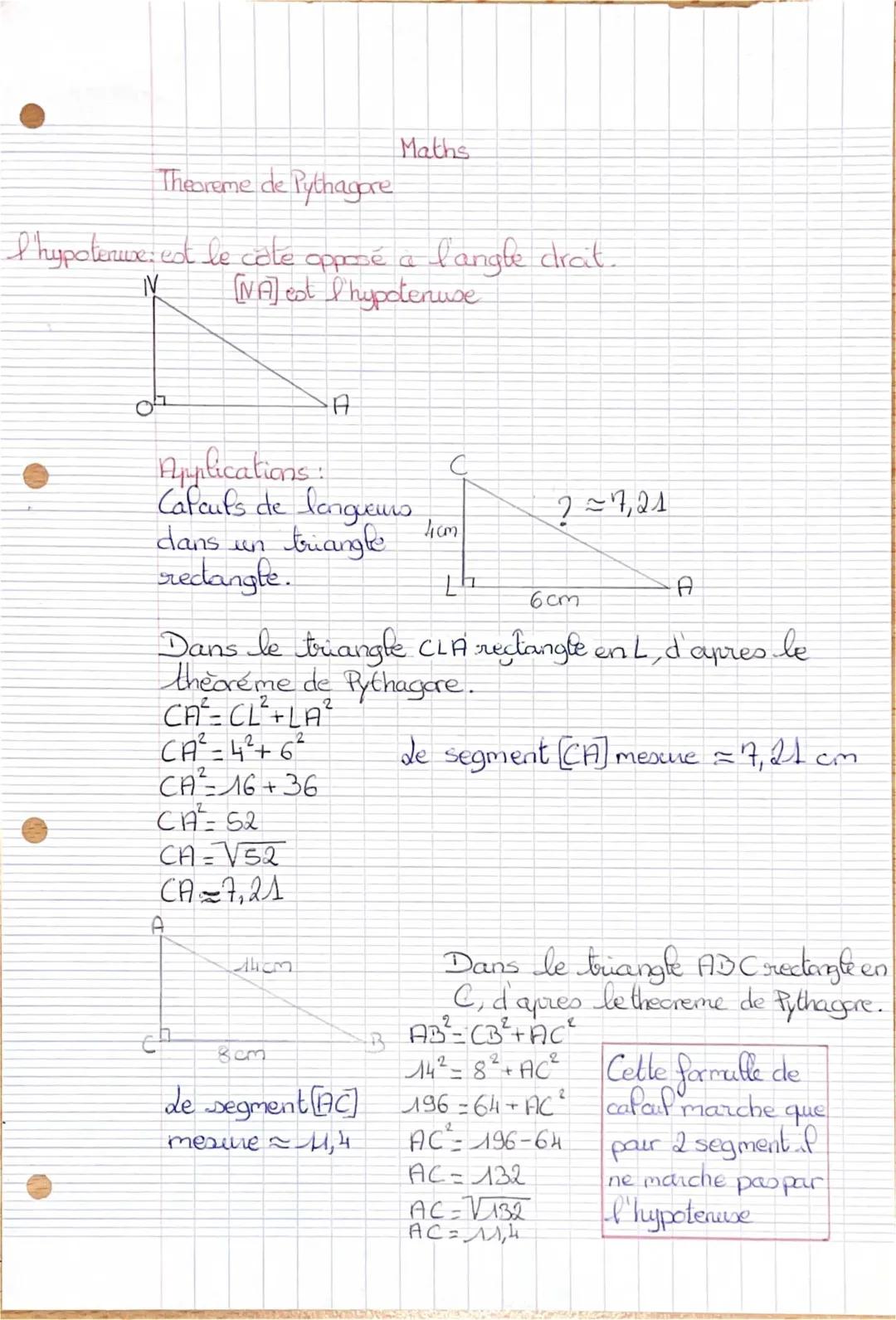 Démonstration du Théorème de Pythagore pour les 4ème