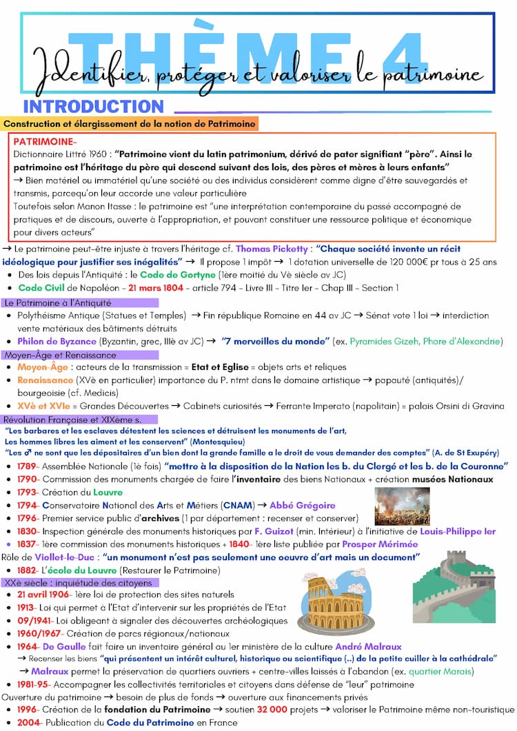 Know HGGSP - Terminale - Thème 4 : Identifier, protéger et valoriser le Patrimoine  thumbnail