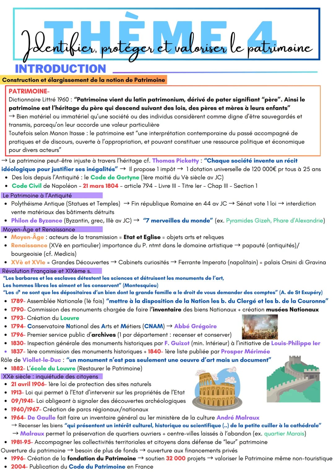 Ideat ben matègerekebalaves le patrimoine
protéger
INTRODUCTION
Construction et élargissement de la notion de Patrimoine
PATRIMOINE-
Diction